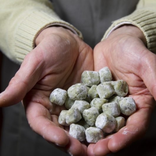 spinach gnocchi hands